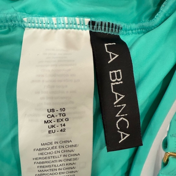 La Blanca Turquoise One-Piece Swimsuit - Picture 5 of 7